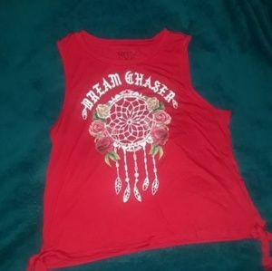 Sleeveless side tie shirt